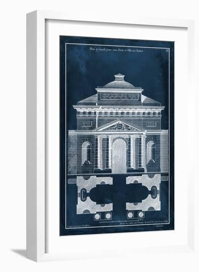 Palace Facade Blueprint II-Vision Studio-Framed Art Print