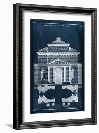 Palace Facade Blueprint II-Vision Studio-Framed Art Print