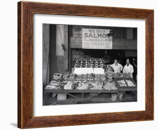 Palace Fish Market, Seattle, 1925-Asahel Curtis-Framed Giclee Print