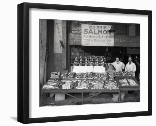 Palace Fish Market, Seattle, 1925-Asahel Curtis-Framed Giclee Print