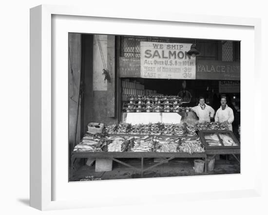 Palace Fish Market, Seattle, 1925-Asahel Curtis-Framed Giclee Print