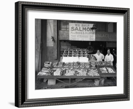 Palace Fish Market, Seattle, 1925-Asahel Curtis-Framed Giclee Print