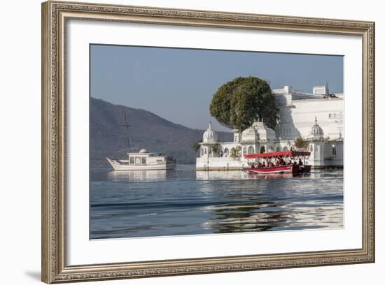 Palace Hotel. Jag Niwas. Lake Pichola. Udaipur Rajasthan. India-Tom Norring-Framed Photographic Print