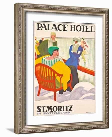 'Palace Hotel St. Moritz'. 1920-Emil Cardinaux-Framed Giclee Print