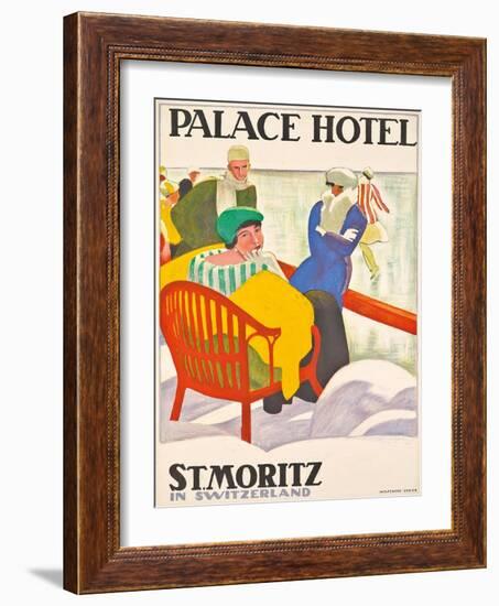 'Palace Hotel St. Moritz'. 1920-Emil Cardinaux-Framed Giclee Print