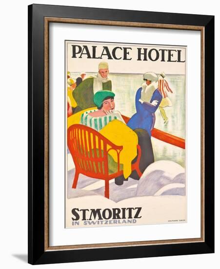 'Palace Hotel St. Moritz'. 1920-Emil Cardinaux-Framed Giclee Print