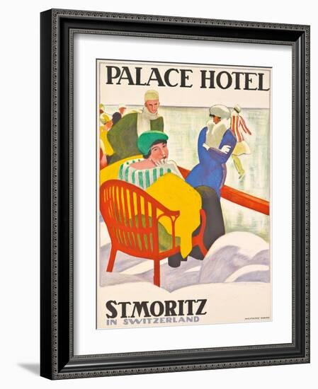 'Palace Hotel St. Moritz'. 1920-Emil Cardinaux-Framed Giclee Print