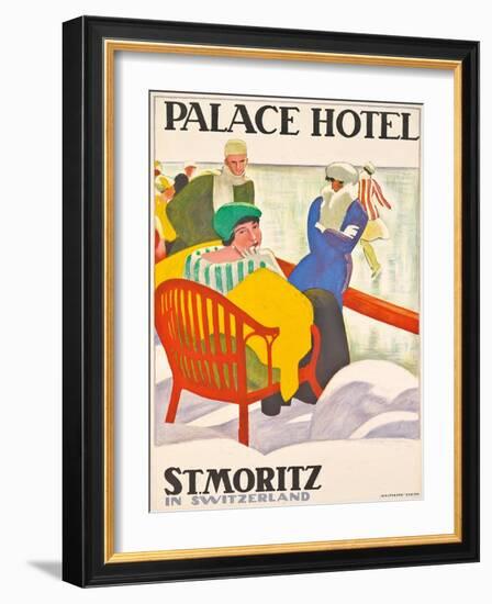 'Palace Hotel St. Moritz'. 1920-Emil Cardinaux-Framed Giclee Print