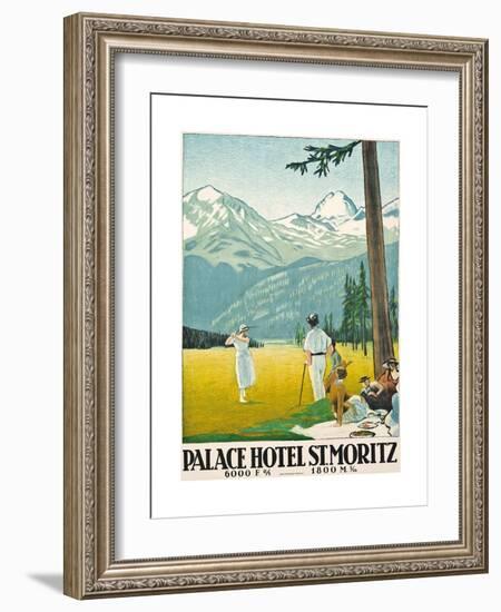 'Palace Hotel St. Moritz'. 1921-Emil Cardinaux-Framed Giclee Print