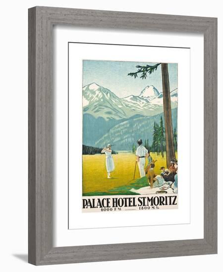 'Palace Hotel St. Moritz'. 1921-Emil Cardinaux-Framed Giclee Print