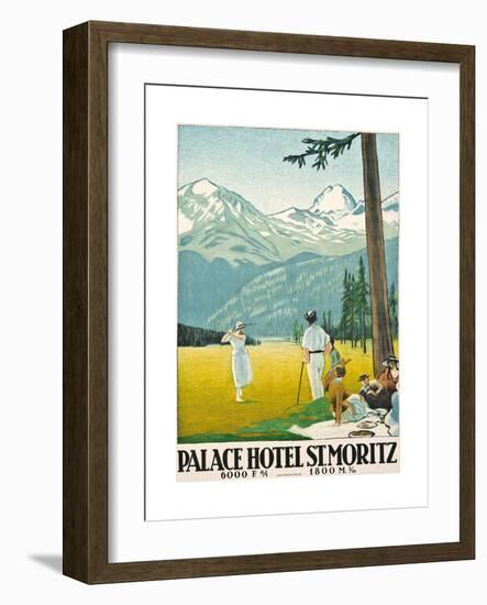 'Palace Hotel St. Moritz'. 1921-Emil Cardinaux-Framed Giclee Print