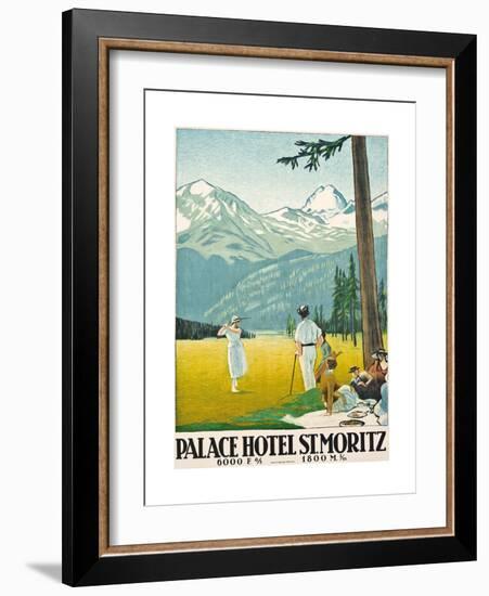 'Palace Hotel St. Moritz'. 1921-Emil Cardinaux-Framed Giclee Print