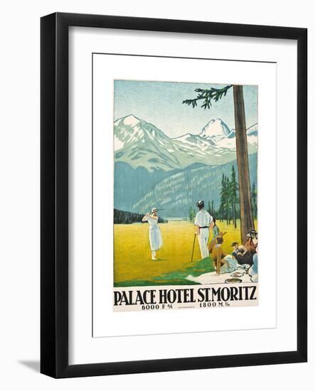 'Palace Hotel St. Moritz'. 1921-Emil Cardinaux-Framed Giclee Print