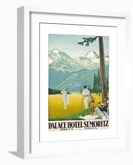 'Palace Hotel St. Moritz'. 1921-Emil Cardinaux-Framed Giclee Print