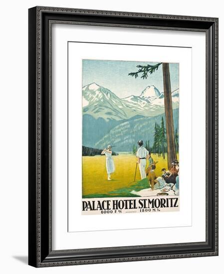 'Palace Hotel St. Moritz'. 1921-Emil Cardinaux-Framed Giclee Print