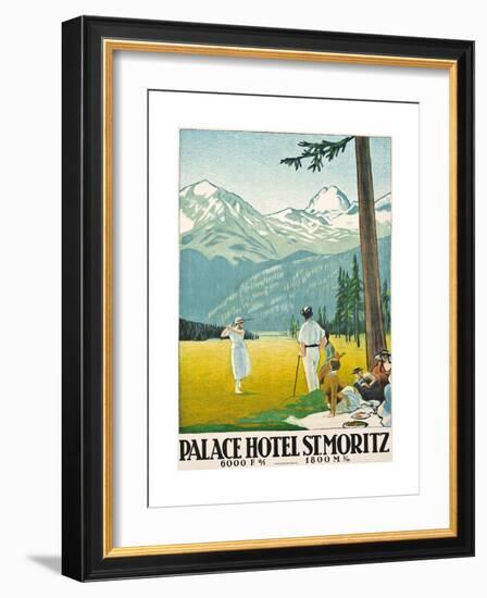 'Palace Hotel St. Moritz'. 1921-Emil Cardinaux-Framed Giclee Print