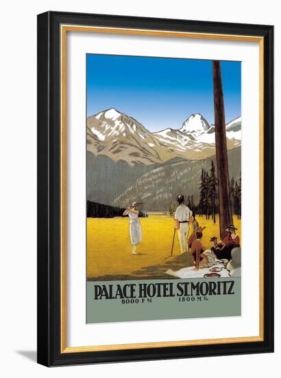 Palace Hotel St. Moritz-null-Framed Art Print