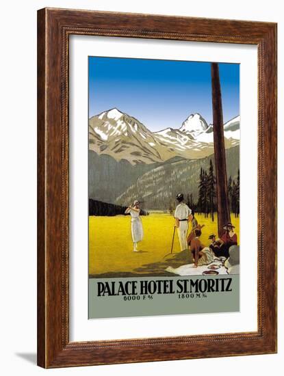 Palace Hotel St. Moritz-null-Framed Art Print