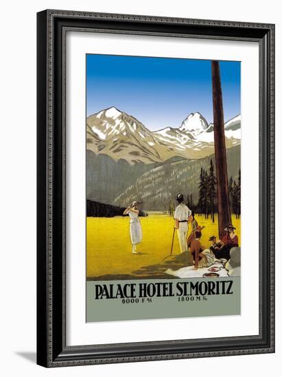 Palace Hotel St. Moritz-null-Framed Art Print