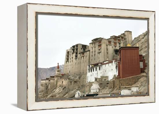 Palace in Leh with Lamo House Below. Ladakh, India, Asia-Thomas L-Framed Premier Image Canvas