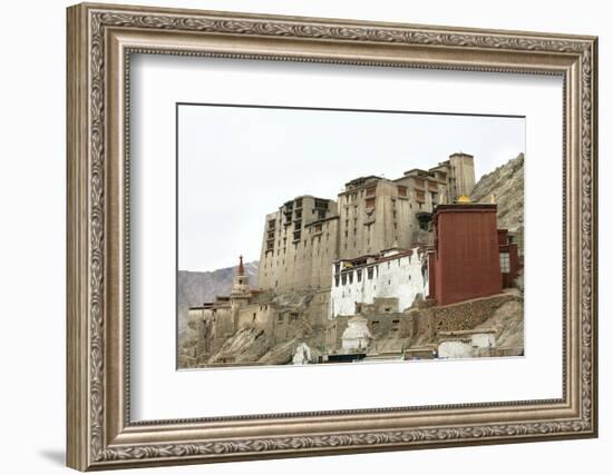 Palace in Leh with Lamo House Below. Ladakh, India, Asia-Thomas L-Framed Photographic Print