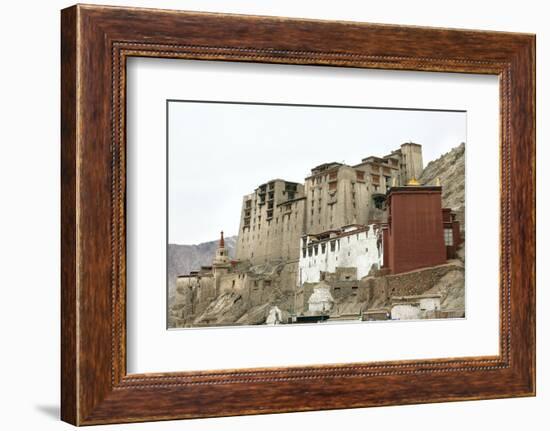 Palace in Leh with Lamo House Below. Ladakh, India, Asia-Thomas L-Framed Photographic Print