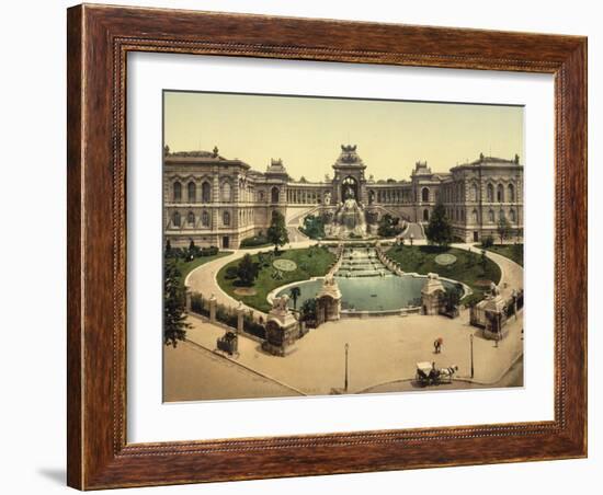 Palace Longchamps, Marseilles, France, c.1890-c.1900-null-Framed Giclee Print