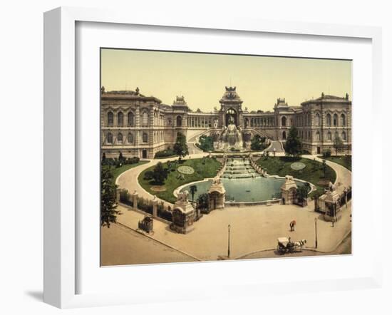 Palace Longchamps, Marseilles, France, c.1890-c.1900-null-Framed Giclee Print