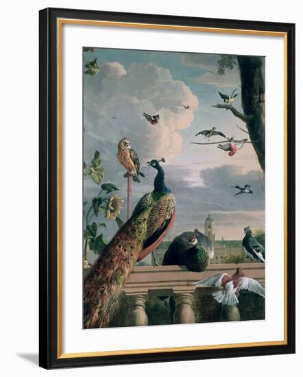 Palace of Amsterdam with Exotic Birds-Melchior de Hondecoeter-Framed Giclee Print