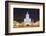 Palace of Culture and Science at Night, Warsaw, Poland, Europe-Christian Kober-Framed Photographic Print