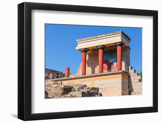 Palace of Minos, restored north entrance, ancient city of Knossos, Iraklion, Crete, Greek Islands-Markus Lange-Framed Photographic Print