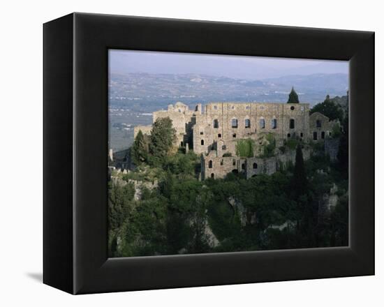 Palace of the Despots and the Plain of Sparta Below, Mistra, Greece-Adrian Neville-Framed Premier Image Canvas