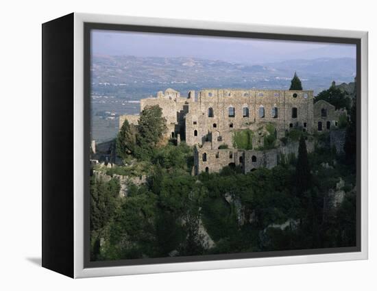 Palace of the Despots and the Plain of Sparta Below, Mistra, Greece-Adrian Neville-Framed Premier Image Canvas