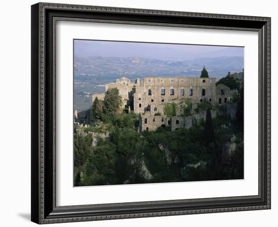 Palace of the Despots and the Plain of Sparta Below, Mistra, Greece-Adrian Neville-Framed Photographic Print