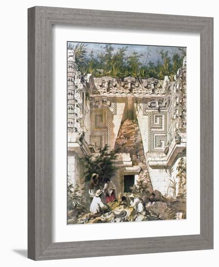 Palace of the Governors, Uxmal, Yucatan, Mexico, 1844-Frederick Catherwood-Framed Giclee Print