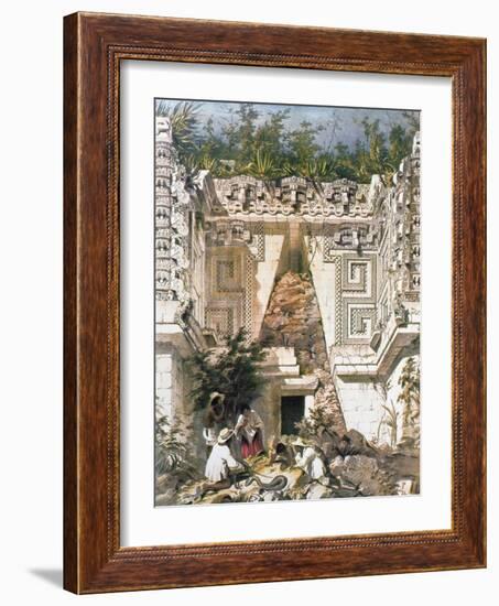 Palace of the Governors, Uxmal, Yucatan, Mexico, 1844-Frederick Catherwood-Framed Giclee Print