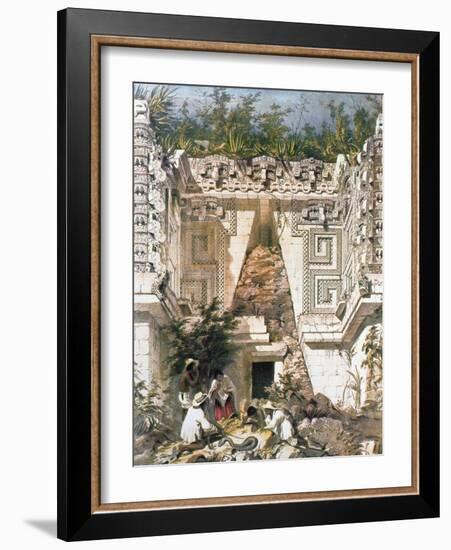 Palace of the Governors, Uxmal, Yucatan, Mexico, 1844-Frederick Catherwood-Framed Giclee Print