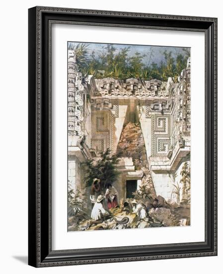 Palace of the Governors, Uxmal, Yucatan, Mexico, 1844-Frederick Catherwood-Framed Giclee Print