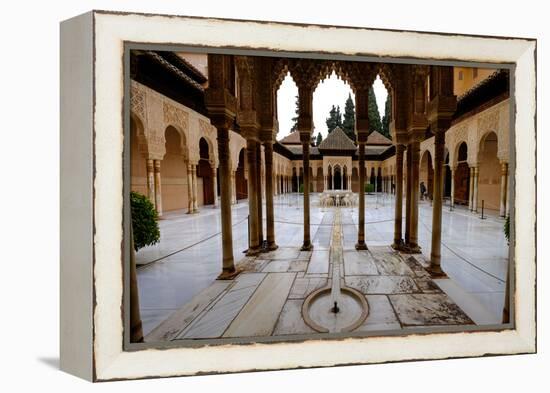 Palace of the Lions (Palacio De Los Leones), the Alhambra, Granada, Andalucia, Spain-Carlo Morucchio-Framed Premier Image Canvas