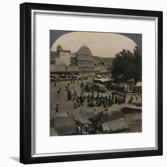 'Palace of the Winds from Shiva Temple, Jeypore, India', 1902-Unknown-Framed Photographic Print