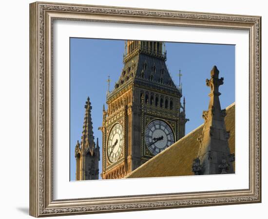 Palace of Westminster, Westminster, London. St Stephens Tower Detail-Richard Bryant-Framed Photographic Print