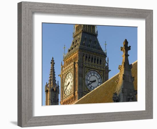 Palace of Westminster, Westminster, London. St Stephens Tower Detail-Richard Bryant-Framed Photographic Print