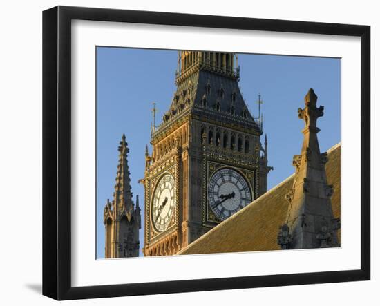 Palace of Westminster, Westminster, London. St Stephens Tower Detail-Richard Bryant-Framed Photographic Print