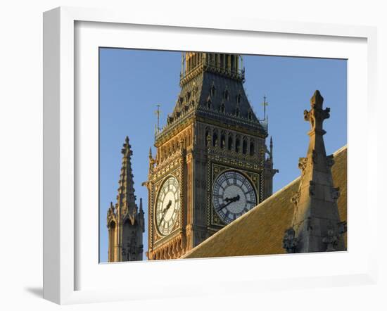 Palace of Westminster, Westminster, London. St Stephens Tower Detail-Richard Bryant-Framed Photographic Print