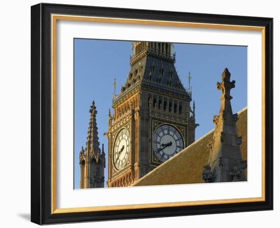 Palace of Westminster, Westminster, London. St Stephens Tower Detail-Richard Bryant-Framed Photographic Print