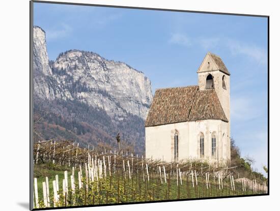 Palace Schloss Englar. the Chapel Sankt Sebastian. South Tyrol, Italy-Martin Zwick-Mounted Photographic Print