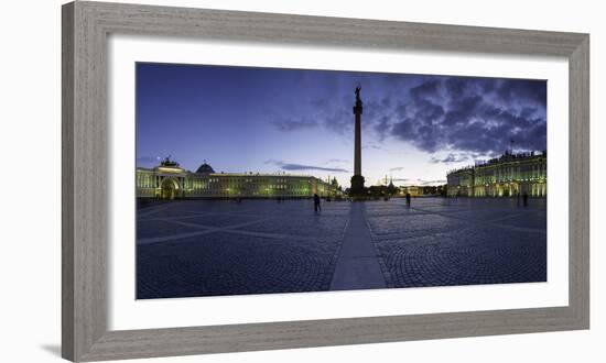 Palace Square, Alexander Column and the Hermitage, Winter Palace, St. Petersburg, Russia-Gavin Hellier-Framed Photographic Print