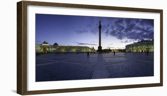 Palace Square, Alexander Column and the Hermitage, Winter Palace, St. Petersburg, Russia-Gavin Hellier-Framed Photographic Print