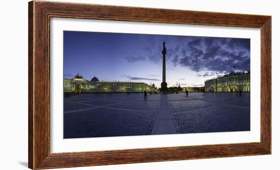 Palace Square, Alexander Column and the Hermitage, Winter Palace, St. Petersburg, Russia-Gavin Hellier-Framed Photographic Print