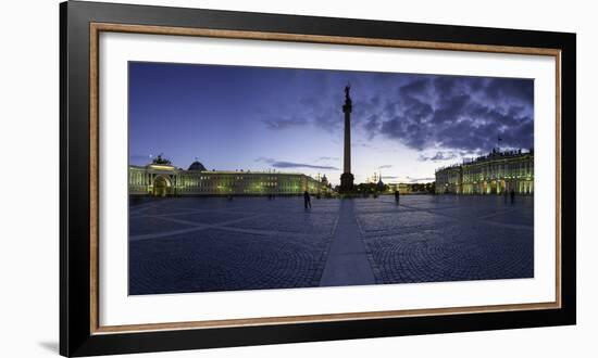 Palace Square, Alexander Column and the Hermitage, Winter Palace, St. Petersburg, Russia-Gavin Hellier-Framed Photographic Print